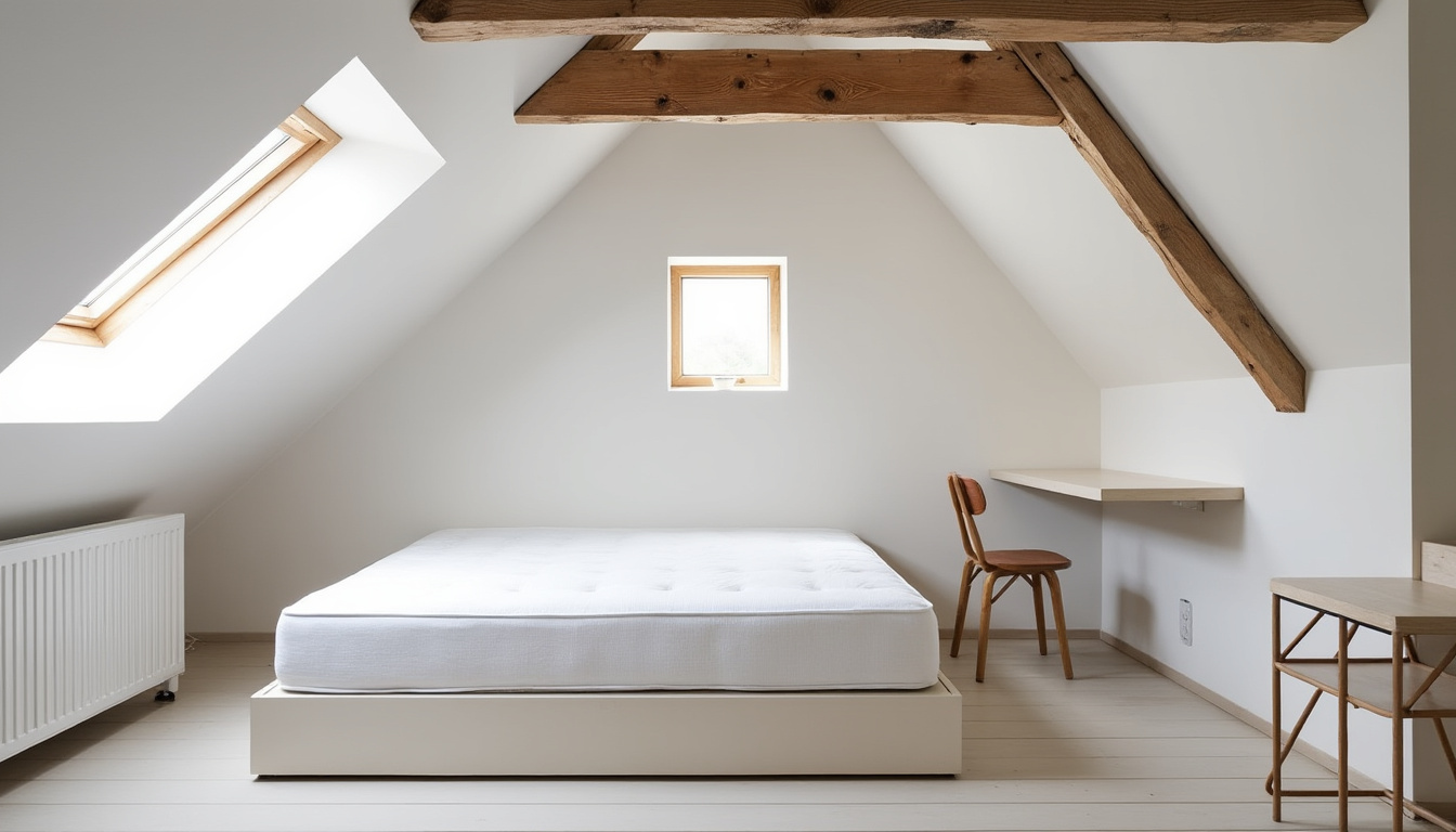 découvrez comment optimiser chaque centimètre carré d'une petite chambre mansardée grâce à des meubles sur mesure et des solutions astucieuses pour un espace à la fois pratique et cosy.