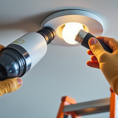 Comment changer l&rsquo;ampoule d&rsquo;un spot encastré sans cerclage à clips : méthode aspirateur et autres astuces