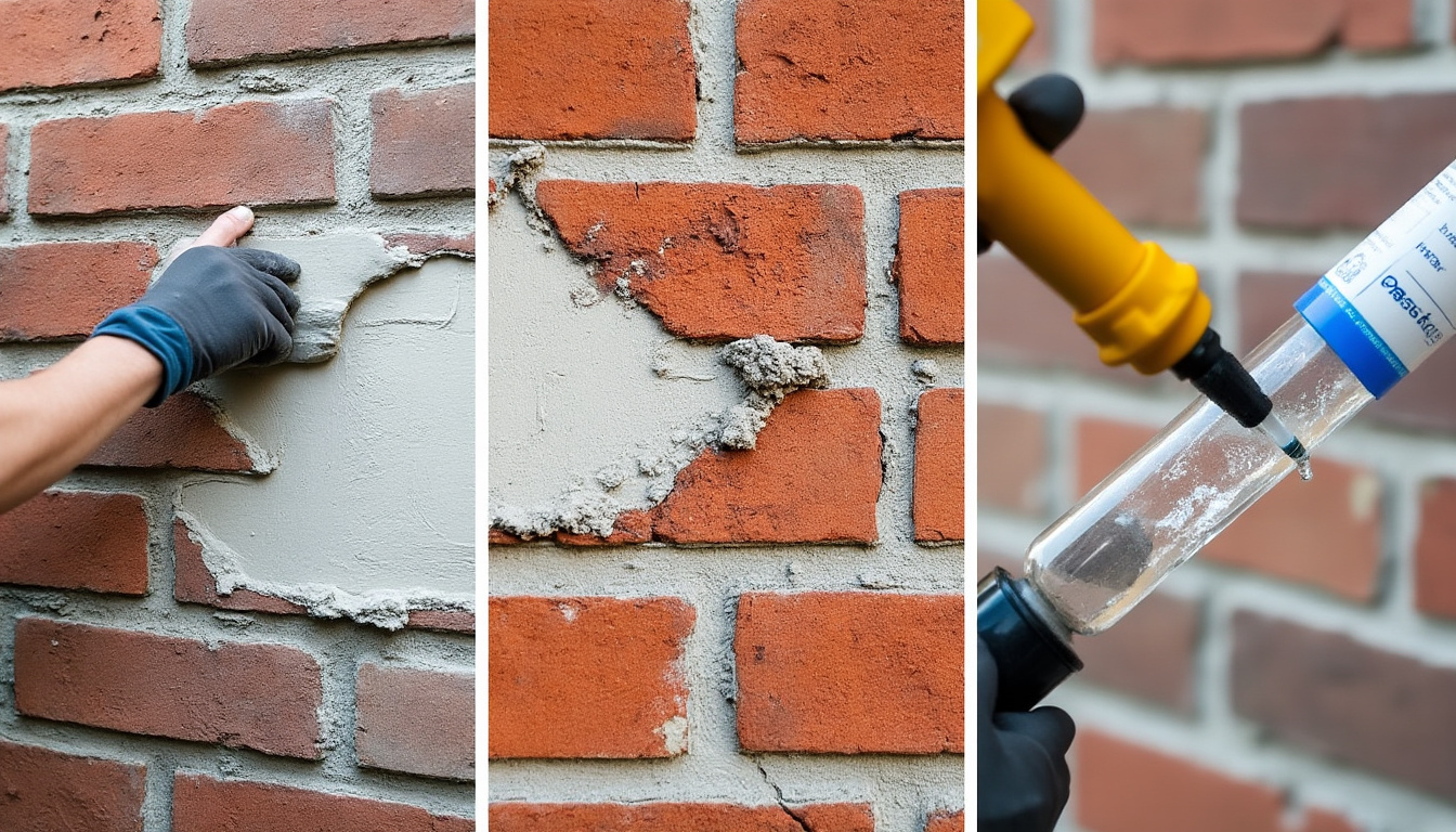 Lire la suite à propos de l’article Reboucher un large trou dans un mur de briques : plâtre, mortier ou résine, quelle technique selon la taille